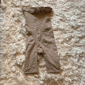 Beige high rise mid thigh spanx